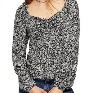Topshop Ditsy Floral Print Top